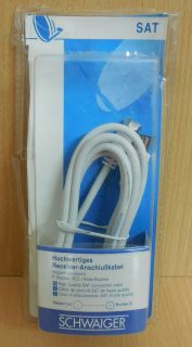 Schwaiger SAT Antennen Kabel Receiver Anschlusskabel 1,5m F Stecker KoaxKu*so607