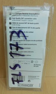 Schwaiger SAT Antennen Kabel Receiver Anschlusskabel 1,5m F Stecker KoaxKu*so607