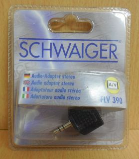 Schwaiger FLV390 Audio Y Adapter Klinke Stecker 3,5mm 2x Buchse 3,5mm* so610