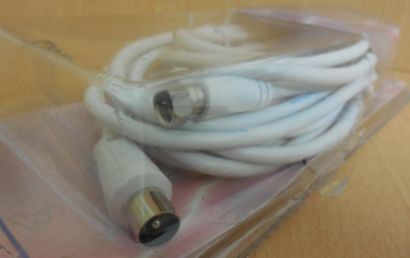 Schwaiger SAT Antennen Kabel Empfänger Anschlusskabel 3m F Stecker Koax* so612