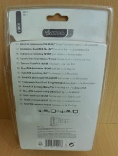 Vivanco Video Cinch Scart Kabel 2m Scart 3x Cinch IN OUT umschaltbar* so614