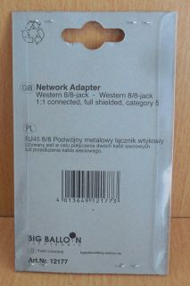 BigBalloon RJ45 Doppelkupplung aus Metall Cat 5e 8P8C RJ45 Kupplung 8 8* so633