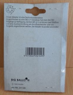 BigBalloon Tisch Telefon Steckdose Dose TAE F Erweiterung auf 3-fach N F F*so639