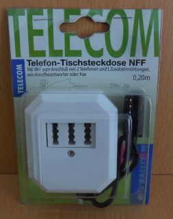 BigBalloon Tisch Telefon Steckdose Dose TAE F Erweiterung auf 3-fach N F F*so640