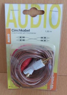 BigBalloon Audio Cinch Kabel 1,5m 2x Cinch Stecker - 2x Cinch Stecker* so641