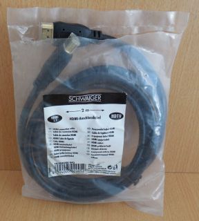 Schwaiger HDMI 1.3 Anschlusskabel 2m High Quality Kabel schwarz HDTV* So650