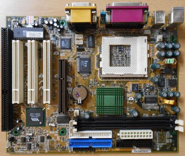 Chaintech 6AIA2 -C100N Mainboard +Blende PGA 370 VIA Pro ISA AGP Audio* m726