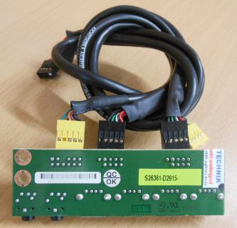 Fujitsu Esprimo USB und Audio In Out Front IO Panel S26361-D2915 -A10 A20* pz307