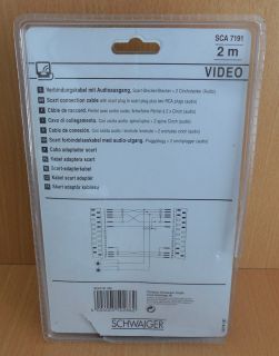 Schwaiger SCA7191 Scart Kabel 2m mit Audio Ausgang Scart Scart + 2x Cinch* so656