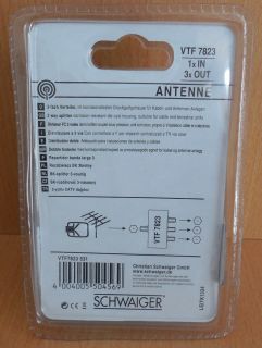Schwaiger VTF7823 SAT Verteiler 3 fach 1xIn 3xOut Frequenzen 5-1000MHz 7dB*so666