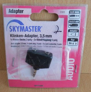 Skymaster 3383 Audio Y-Adapter Klinke Stecker 3,5mm - 2x Buchse 3,5mm* so667