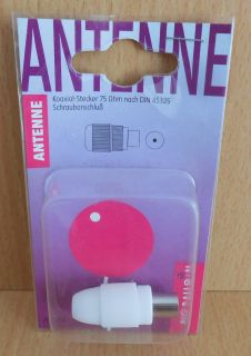 BigBalloon Antenne Koaxial Stecker 75Ohm mit Schraubanschluss* so668