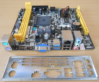 Biostar AM1ML Ver7.1 Mainboard +Blende AMD Sockel AM1 DDR3 USB3.0 VGA PCIe* m740