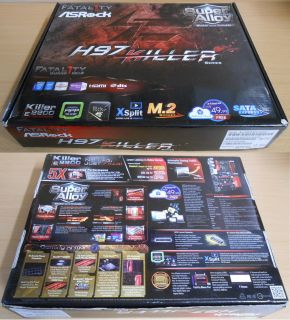 ASRock Fatal1ty H97 Killer Gaming Mainboard + Blende Intel H97 Sockel 1150* m742