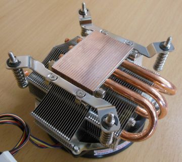 Intel Sockel 775 92mm CPU Kühler Aluminium Kupfer Heatpipes Lüfter blau* ck295