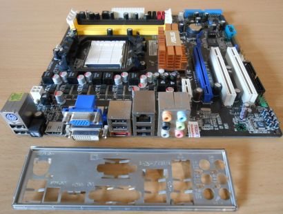 Asus M3N78-VM Rev1.02G Mainboard +Blende AMD Sockel AM2+ AM2 DDR2 VGA HDMI* m756