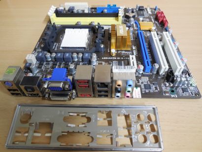 Asus M4A78-EM Rev1.03G Mainboard +Blende AMD Sockel AM3 AM2+ DDR2 VGA HDMI* m758