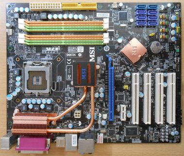 MSI P45 Neo3-FR MS-7514 Ver 1.0 Mainboard +Blende Intel P45 Sockel 775 DDR2*m764