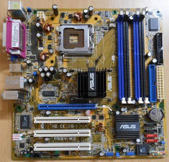 Asus P5GV-MX Rev1.04 Mainboard +Blende Sockel 775 FSB800 DDR SATA PCIe VGA* m767