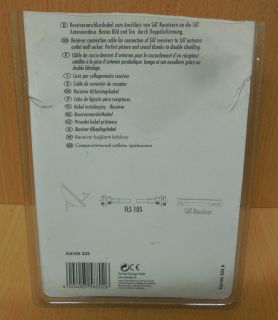 Schwaiger FLS 105 SAT Receiver Anschluss Kabel weiß 5m F-Stecker F-Stecker*so682