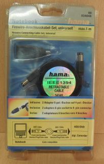 hama 00 034048 IEEE1394 Firewire Anschlusskabel Set universell max. 1m* so700