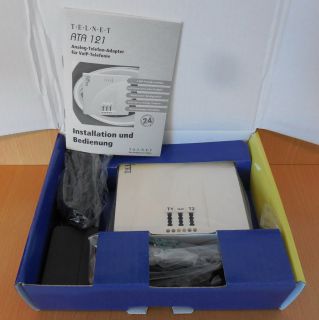 Telnet ATA 121 Analog Telefon Adapter für VoIP Telefonie NEU OVP* so705