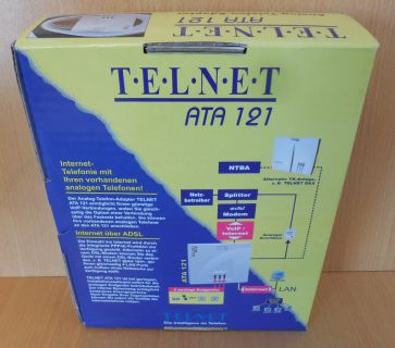 Telnet ATA 121 Analog Telefon Adapter für VoIP Telefonie NEU OVP* so705