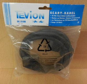 Tevion SC-2100 Scart Kabel 1,5m zur Verbindung von TV Video SAT DVD 21-pol*so712