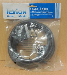 Tevion SC-2100 Scart Kabel 1,5m zur Verbindung von TV Video SAT DVD 21-pol*so712