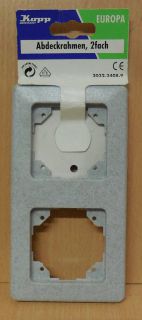 Kopp Abdeckrahmen 2 fach Europa granit grau 3032.3408.9 Unterputz* so714