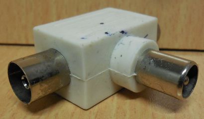 Radio Zweifachverteiler 2 fach Verteiler Koax Stecker 2x Koax Kupplung* so730