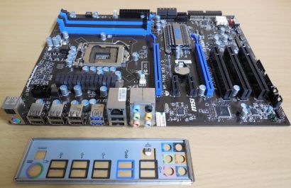 MSI P55A-G55 MS-7668 Ver 1.0 Mainboard +Blende Intel P55 Sockel 1156 DDR3* m783