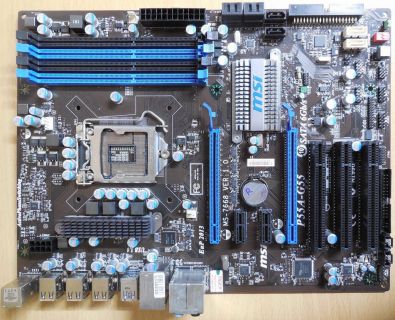 MSI P55A-G55 MS-7668 Ver 1.0 Mainboard +Blende Intel P55 Sockel 1156 DDR3* m783