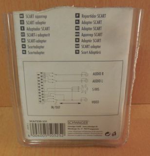 Schwaiger SCA 7320 531 Scart S VHS Adapter 3x Cinch Scart In Out* so742