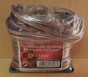 Vivanco HPCL A15 10m Lautsprecherkabel 2x 1,5 mm² geeignet zum Verlegen* so744