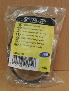 Schwaiger 2-fach ISDN-S0 Port-Erweiterung 2-fach Verteiler ISDN RJ45* so752