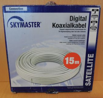 Skymaster 3510 SAT Koaxialkabel 15m 75db Antennenkabel zum Verlegen*so754