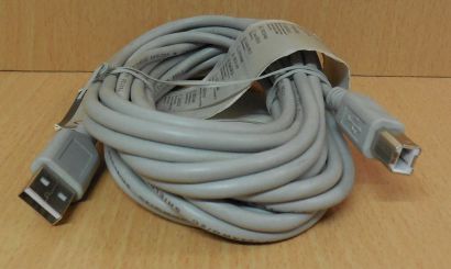 Hama 00029195 USB 2.0 Kabel grau 5m Typ A Stecker Typ B Stecker* so773
