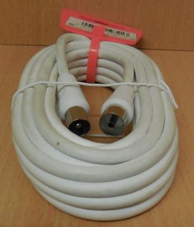 Vivanco TV Radio SAT Antennenkabel Koax Stecker Koax Kupplung 5m weiß 75dB*so777