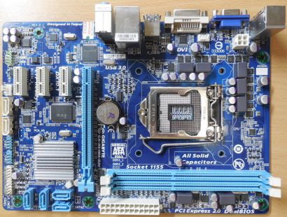 Gigabyte GA-H61MA-D3V Rev2.1 Mainboard +Blende Intel H61 Sockel 1155 DDR3* m790