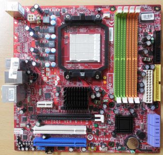 MSI MS-7501 Ver 6.1 K9NGM3 Mainboard +Blende Sockel AM2 AM2+ PCIe 16x GLAN* m791