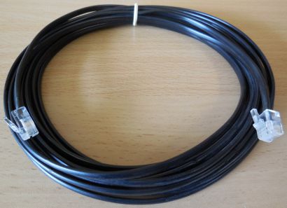 Telefon Kabel Modular 6m Länge schwarz Western RJ11 Stecker RJ11 6P4C* so01