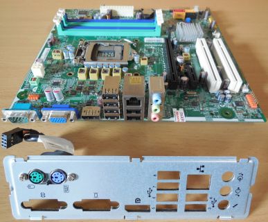 Lenovo M81 03T8005 IS6XM Ver 1.0 Mainboard +Blende Sockel 1155 PCIe DDR3* m802