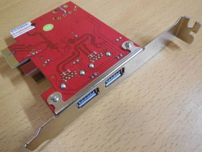 2 Port USB 3.0 PCIe PCI Express Karte Adapter Card NEC D720200AF1 chip rot* sk47