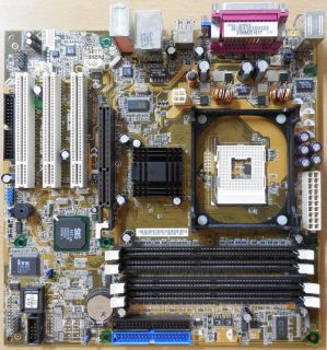 Asus P4S533-MX Rev2.00 Maxdata Mainboard+Blende Sockel 478 AGP VGA Audio* m195