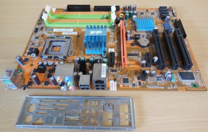 Abit IP35P V1.0 Mainboard+Blende Intel P35 Sockel 775 DDR2 PCIe GbLAN Audio*m823