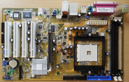Asus K8U-X Rev 1.02 Mainboard NEU OVP Sockel 754 AGP8X DDR 5.1 Audio SATA* m827