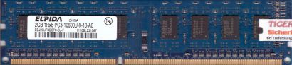 Elpida EBJ20UF8BCF0-DJ-F PC3-10600 2GB DDR3 1333MHz RAM HP 497157-D88* r405