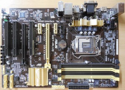 Asus H87-Plus Rev1.04 Mainboard in OVP Intel H87 Sockel 1150 PCIe DDR3 USB3*m831