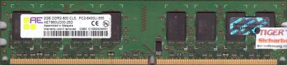 Aeneon AET860UD00-25D PC2-6400 2GB DDR2 800MHz Arbeitsspeicher RAM* r411